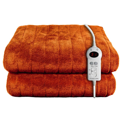 Russell Hobbs RHHT1003OR Heated Throw W/Sherpa and Microfleece in Orange