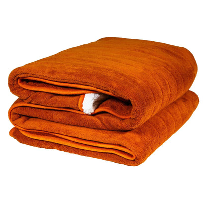 Russell Hobbs RHHT1003OR Heated Throw W/Sherpa and Microfleece in Orange