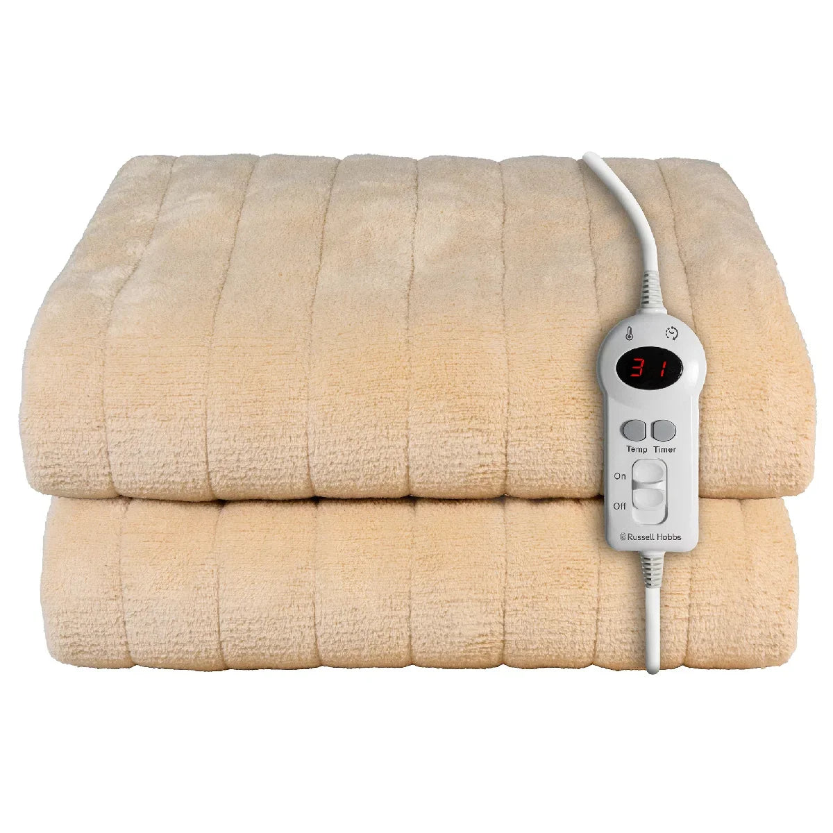 Russell Hobbs RHHT1004BG Heated Throw W/Microfleece in Beige