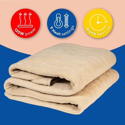 Russell Hobbs RHHT1004BG Heated Throw W/Microfleece in Beige