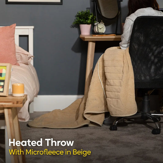 Russell Hobbs RHHT1004BG Heated Throw W/Microfleece in Beige