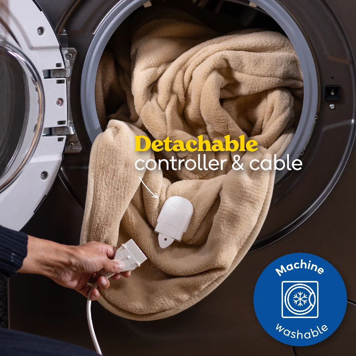 Russell Hobbs RHHT1004BG Heated Throw W/Microfleece in Beige