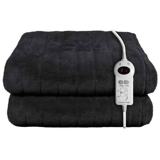Russell Hobbs RHHT1004BLA Heated Throw W/Microfleece in Black