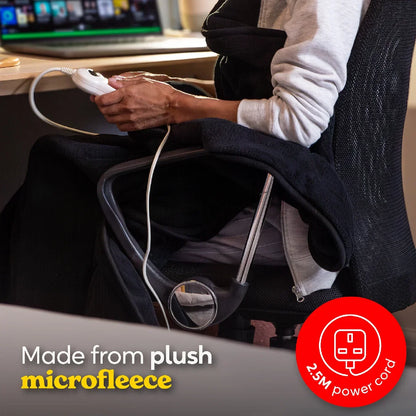 Russell Hobbs RHHT1004BLA Heated Throw W/Microfleece in Black