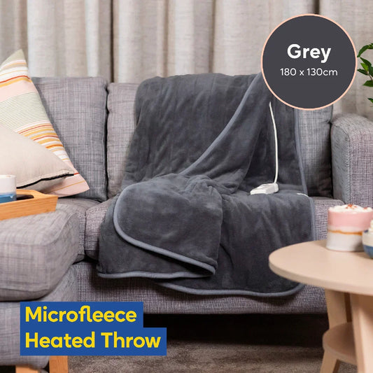 Russell Hobbs® RHHT1004GR Heated Throw W/Microfleece in Grey