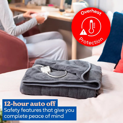 Russell Hobbs® RHHT1004GR Heated Throw W/Microfleece in Grey