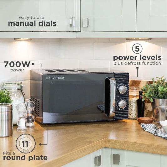 Russell Hobbs RHM1731B 17L Inspire Manual Microwave, Black