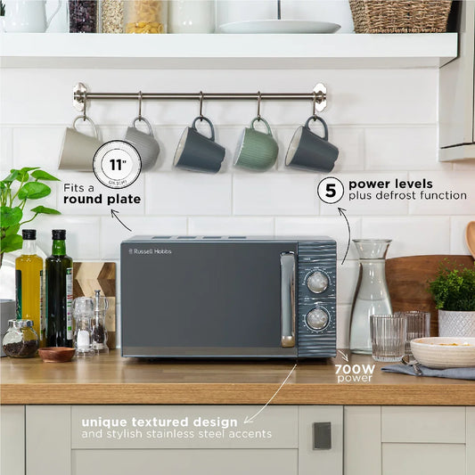Russell Hobbs RHM1731G 17L Inspire Manual Microwave, Grey
