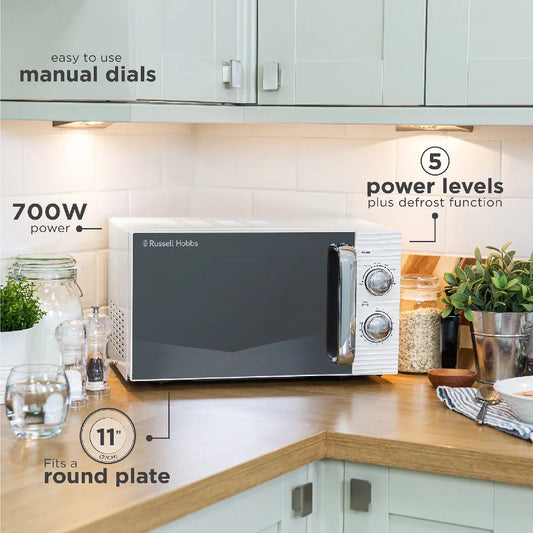 Russell Hobbs RHM1731 17L Inspire Manual Microwave, White