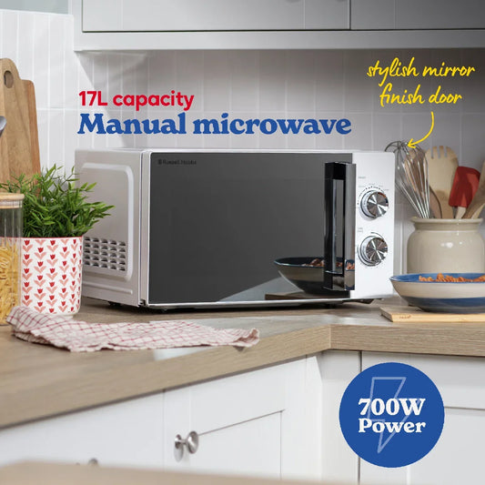 Russell Hobbs® RHM1735, 17L 700W Manual Microwave in White