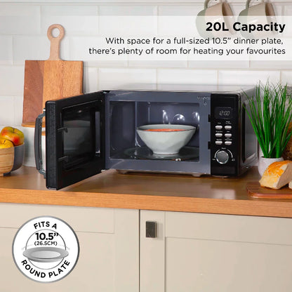 Russell Hobbs® RHM2026B, Stylevia 20L Digital Microwave in Black