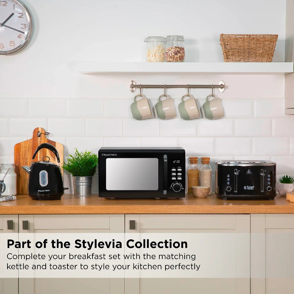 Russell Hobbs® RHM2026B, Stylevia 20L Digital Microwave in Black