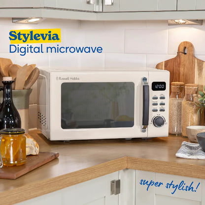 Russell Hobbs® RHM2026C, Stylevia 20L Digital Microwave in Cream