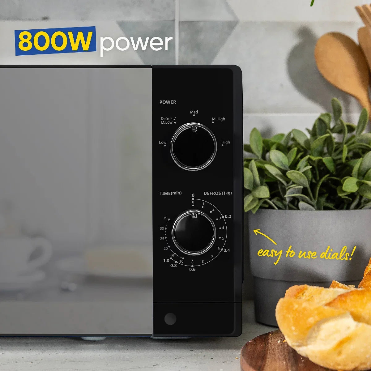 Russell Hobbs® RHM2027B, 20L 800W Manual Microwave in Black