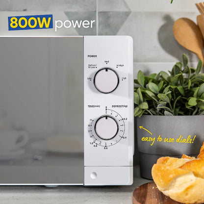 Russell Hobbs® RHM2027, 20L 800W Manual Microwave in White