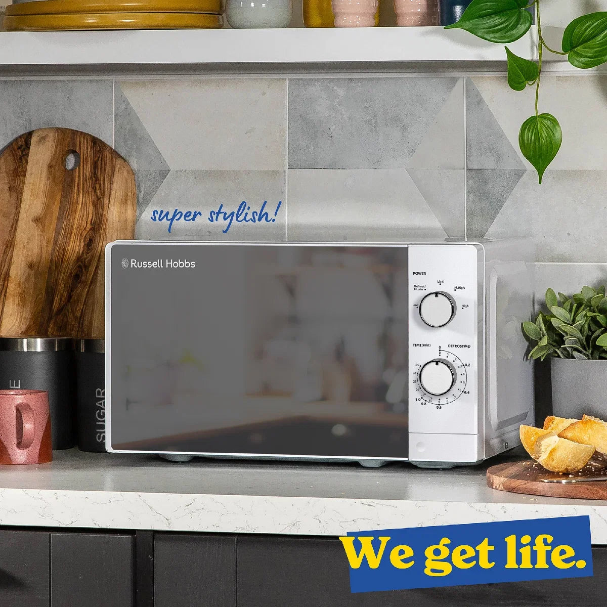 Russell Hobbs® RHM2027, 20L 800W Manual Microwave in White