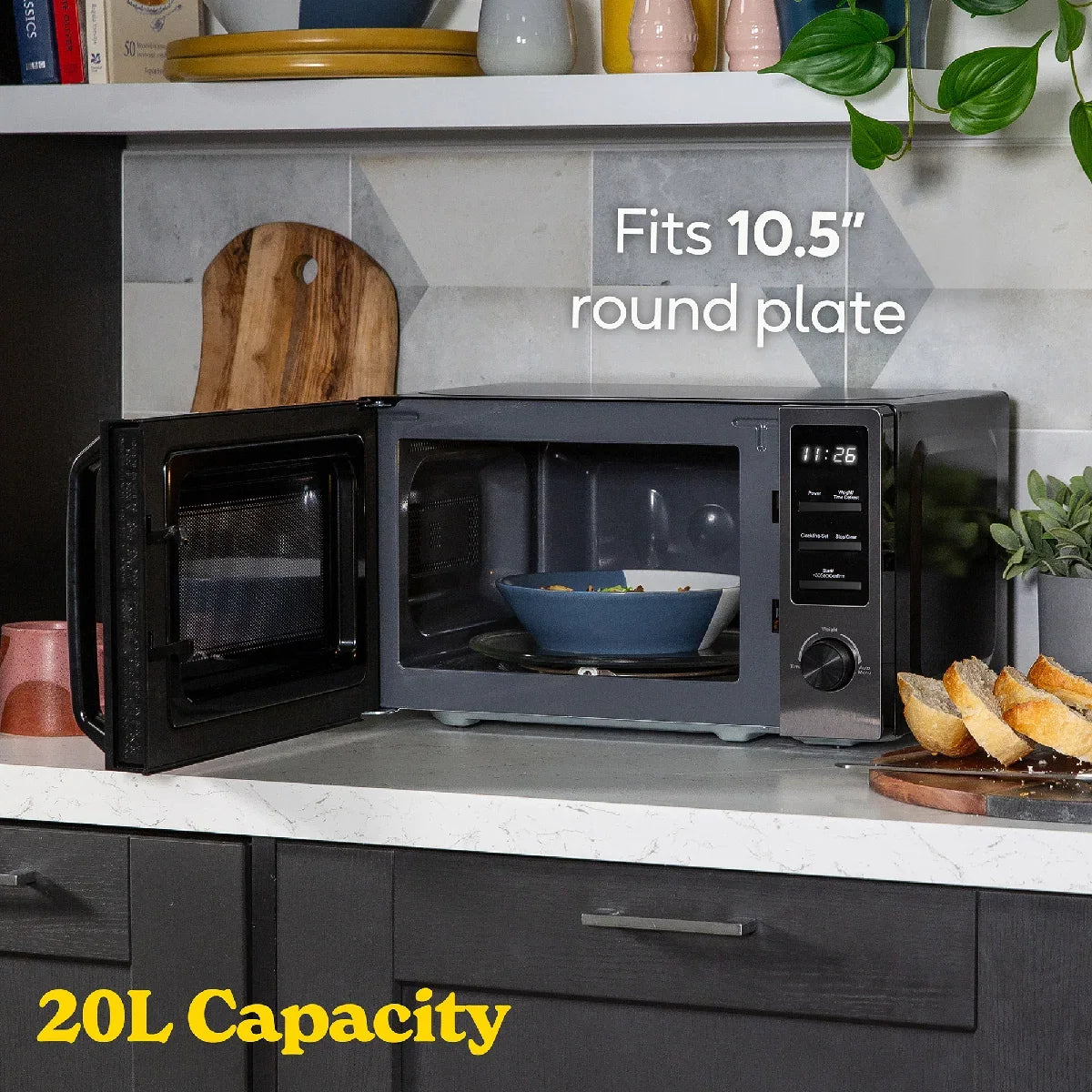 Russell Hobbs RHM2028DS 20L Digital Microwave in Dark Steel