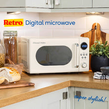 Russell Hobbs RHM2044C Retro Solo Digital Microwave 20L, Cream