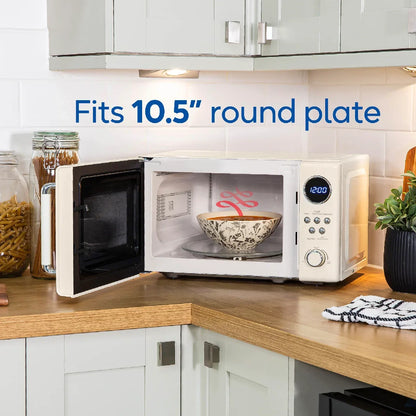 Russell Hobbs RHM2044C Retro Solo Digital Microwave 20L, Cream