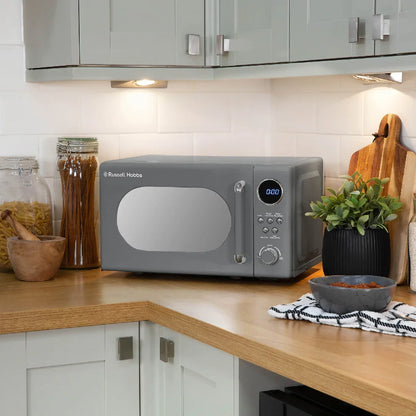 Russell Hobbs RHM2044G Retro Solo Digital Microwave 20L, Grey