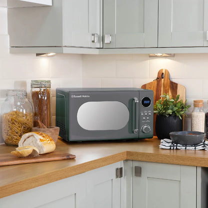 Russell Hobbs RHM2044G Retro Solo Digital Microwave 20L, Grey