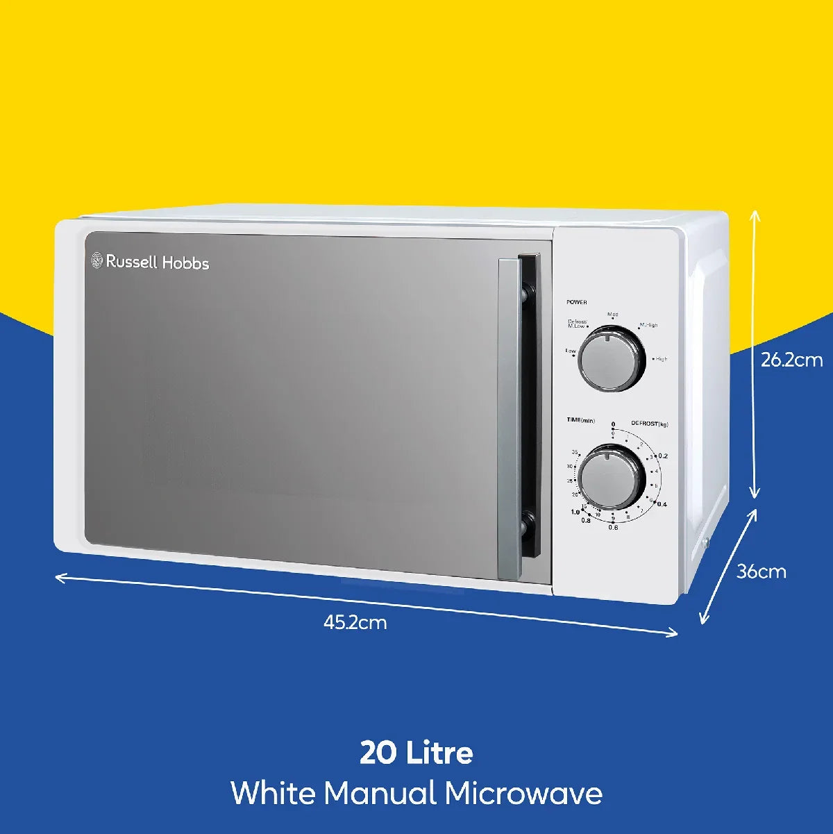 Russell Hobbs RHM2060 Manual Microwave 20L, White