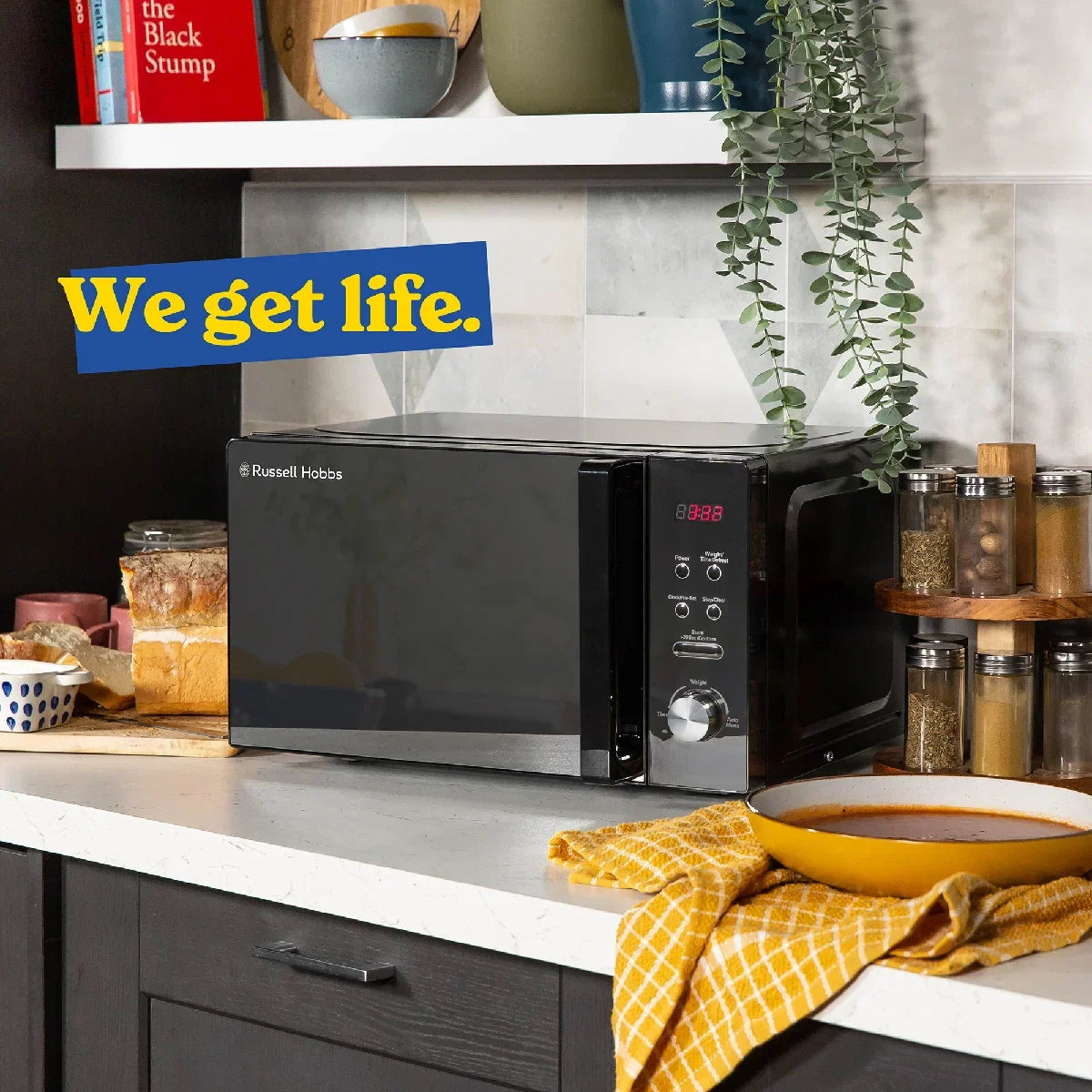 Russell Hobbs RHM2076B 20 Litre Digital 800W Microwave, Black