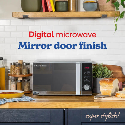 Russell Hobbs RHM2076S 20 Litre Digital 800w Microwave, Silver