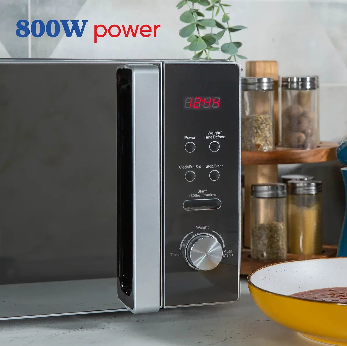 Russell Hobbs RHM2076S 20 Litre Digital 800w Microwave, Silver