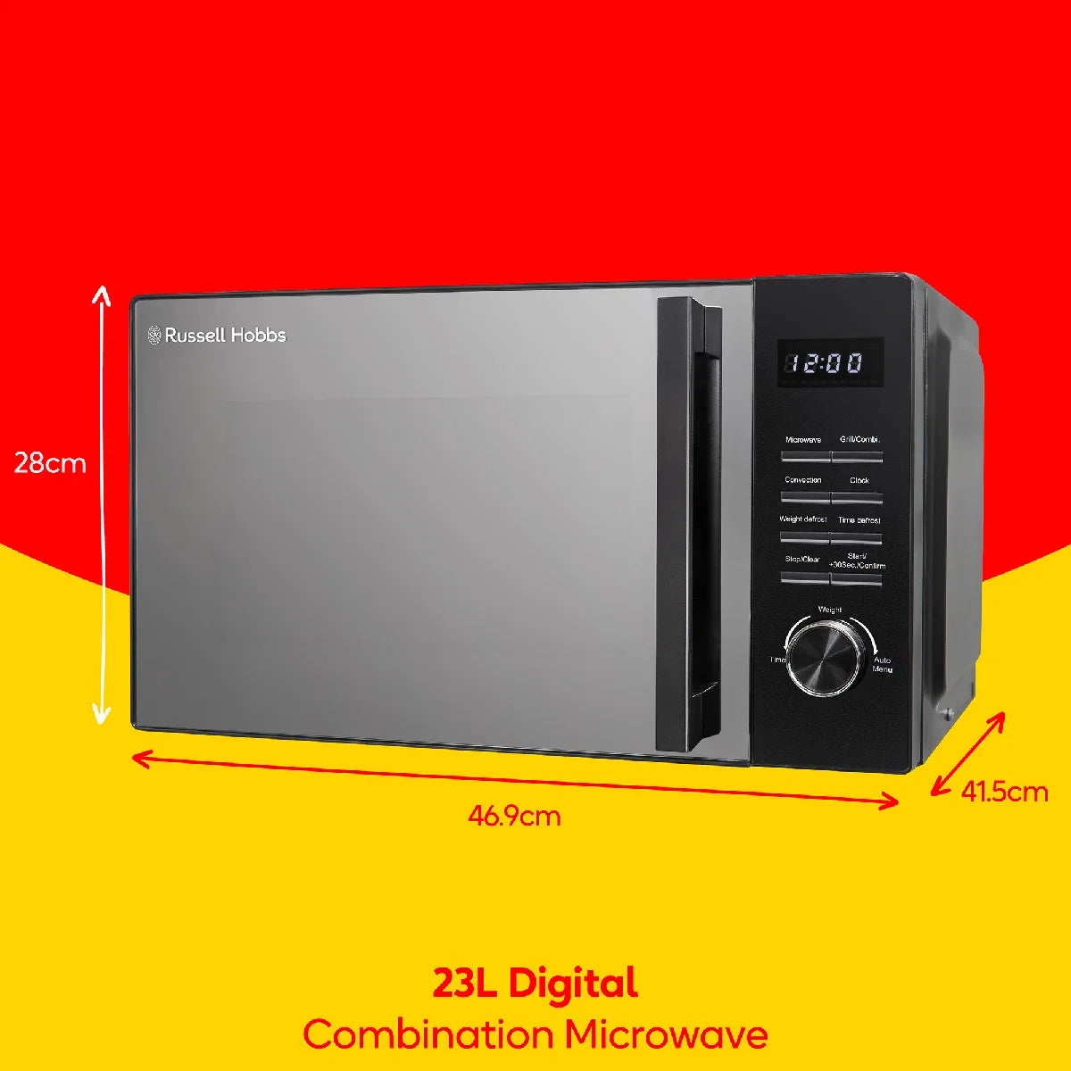 Russell Hobbs RHM2366B 23L Digital Combination Microwave in Black