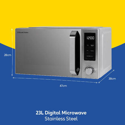 Russell Hobbs RHM2372SS, 23L Digital Microwave in Stainless Steel