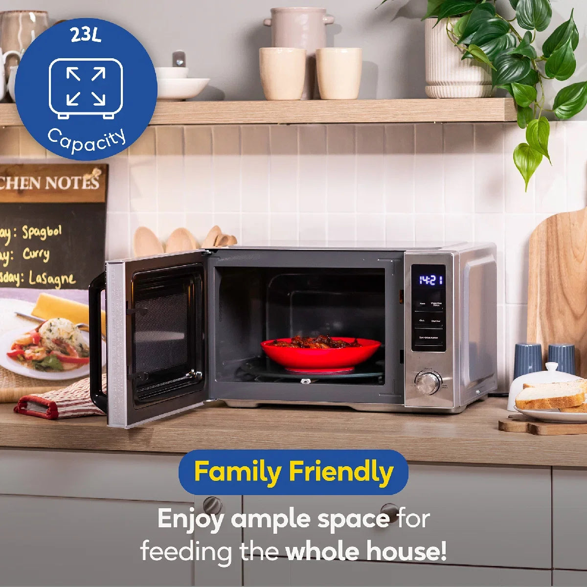 Russell Hobbs RHM2372SS, 23L Digital Microwave in Stainless Steel