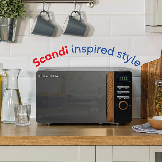 Russell Hobbs RHMD714B-MN Scandi Compact Digital Microwave 17L, Black