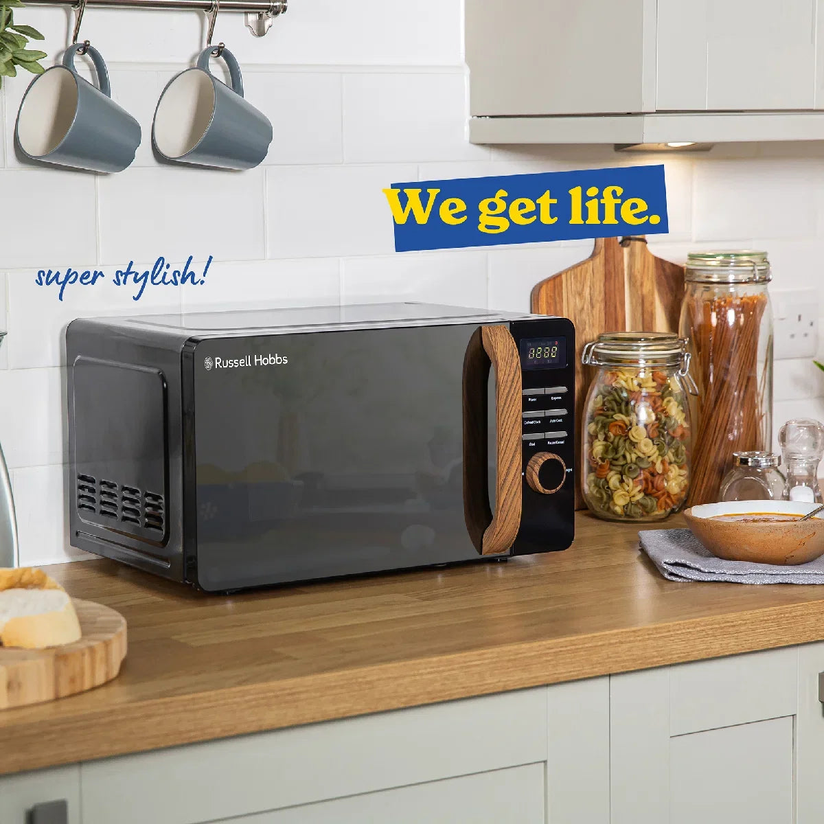 Russell Hobbs RHMD714B-MN Scandi Compact Digital Microwave 17L, Black