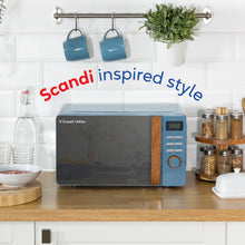 Russell Hobbs RHMD714BL-MN Scandi Compact Digital Microwave 17L, Blue