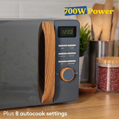 Russell Hobbs RHMD714G-MN Scandi Compact Digital Microwave 17L, Grey