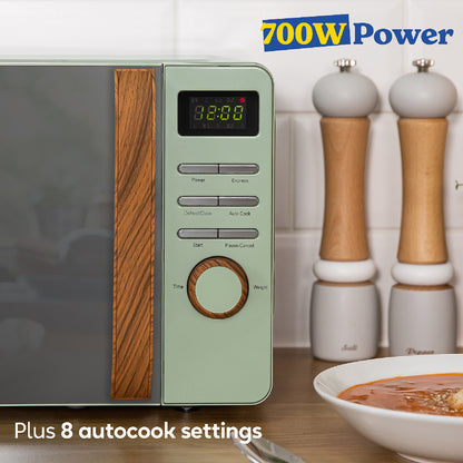 Russell Hobbs RHMD714MG-MN Scandi Compact Digital Microwave 17L, Matt Green