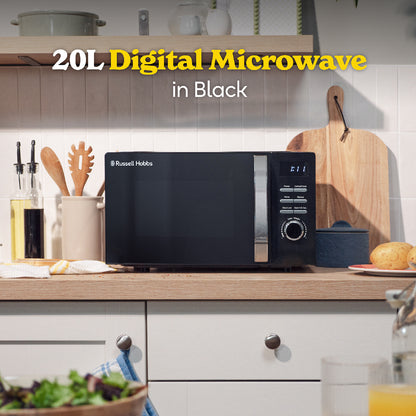 Russell Hobbs RHMD818B, 20L Digital Microwave in Black