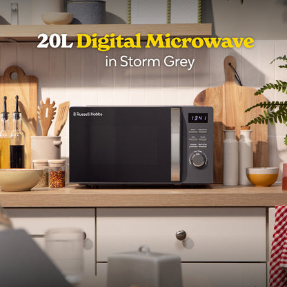Russell Hobbs RHMD818G, 20L Digital Microwave in Storm Grey