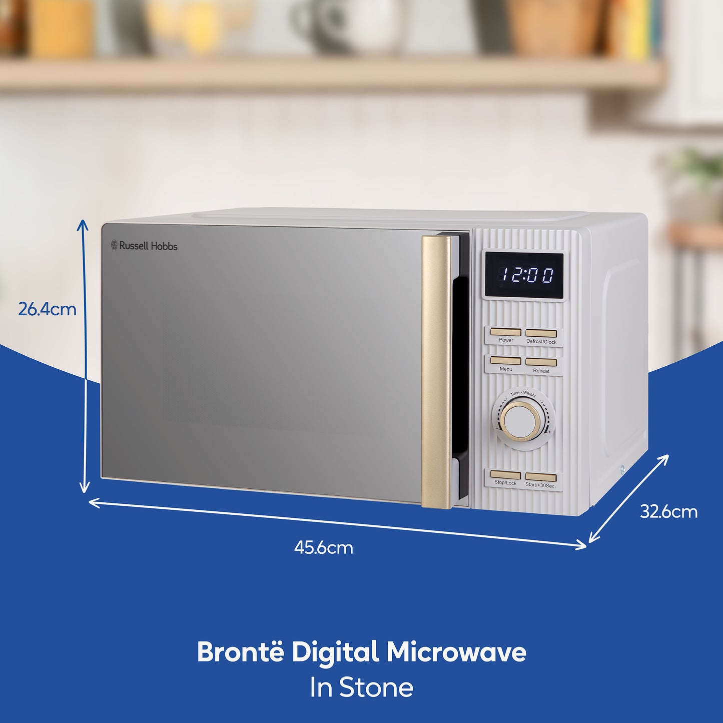 Russell Hobbs RHMD834ST Bronte 20 Litre Stone Digital Microwave