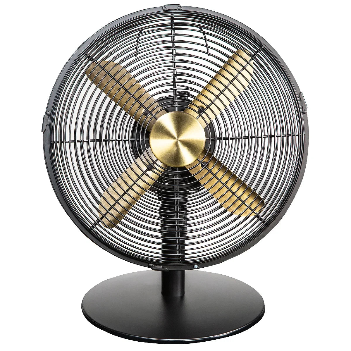 Russell Hobbs RHMDF1201BG Metal Desk Fan in Brushed Gold and Black