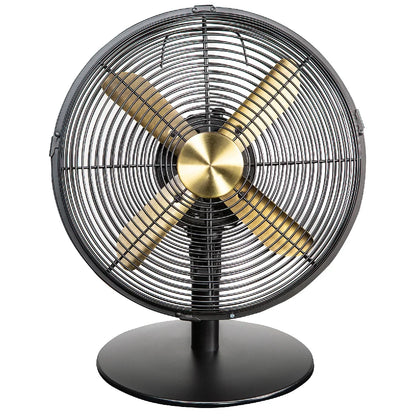 Russell Hobbs RHMDF1201BG Metal Desk Fan in Brushed Gold and Black