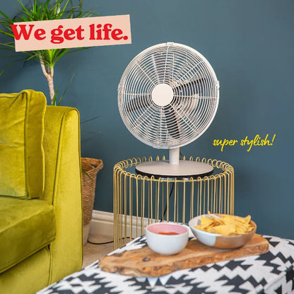Russell Hobbs RHMDF1201GR Metal Desk Fan in Greige