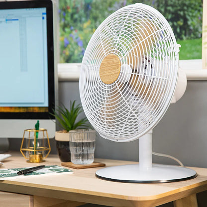 Russell Hobbs RHMDF1201WDW 12" White Scandi Style Desk Fan