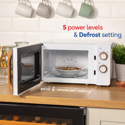 Russell Hobbs RHMM713-N/01 Scandi Compact Manual Microwave 17L White