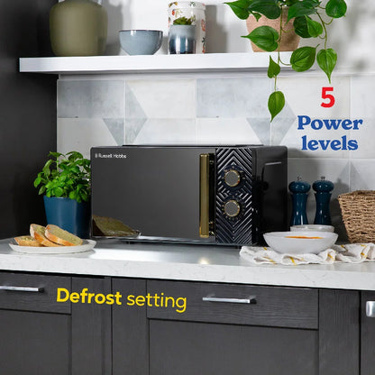 Russell Hobbs RHMM723B 17L Manual Groove Microwave in Black