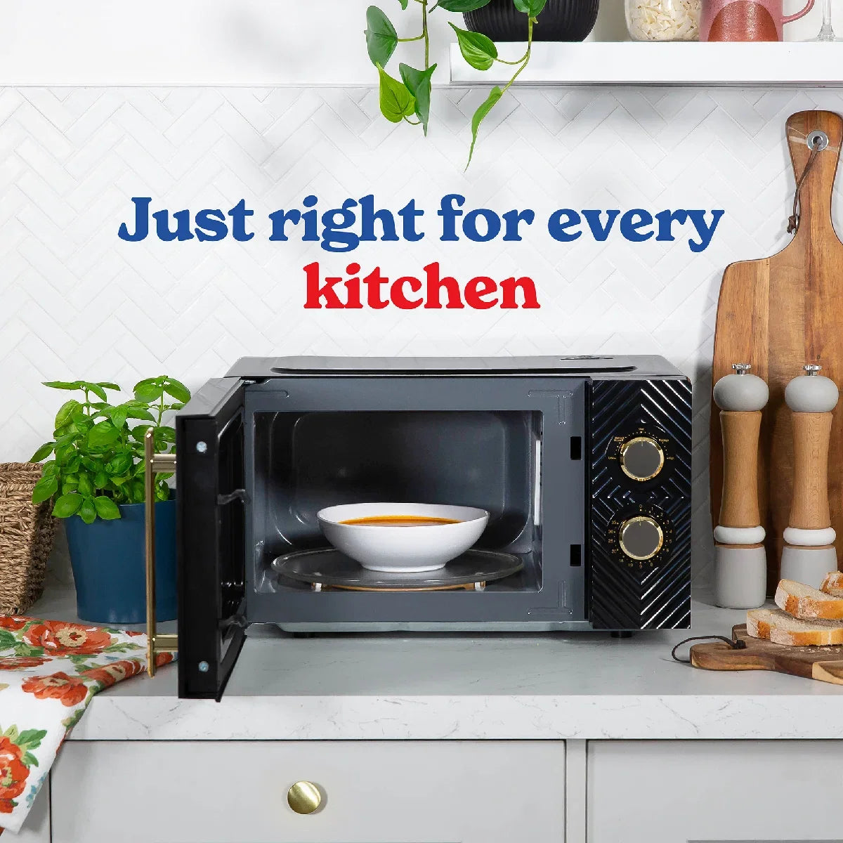 Russell Hobbs RHMM723B 17L Manual Groove Microwave in Black