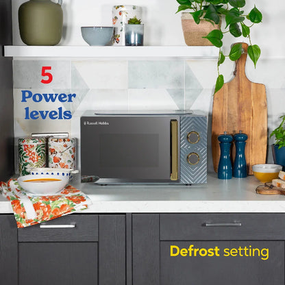 Russell Hobbs 17L, Manual Groove Microwave in Grey - RHMM723G