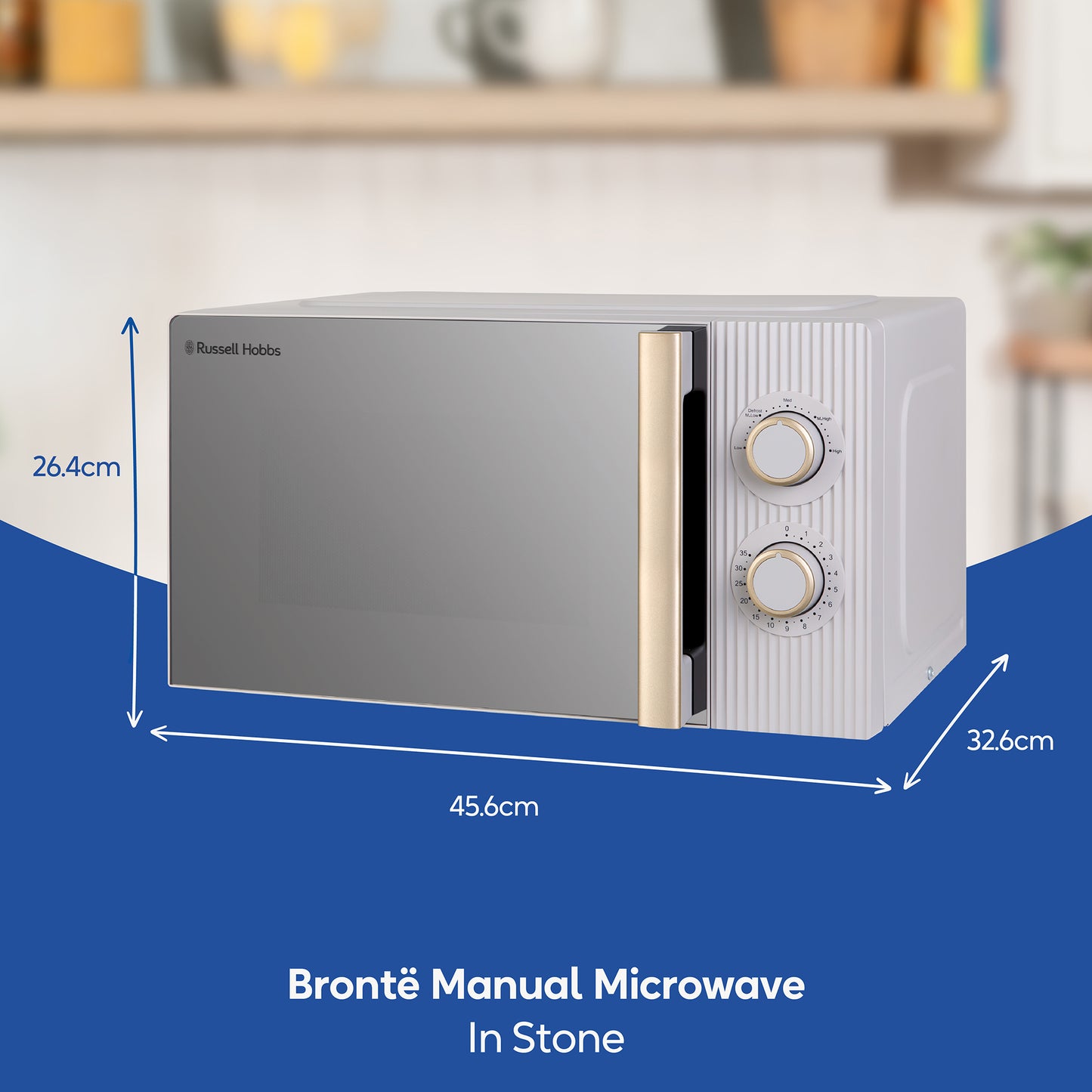 Russell Hobbs RHMM833ST Bronte 20 Litre Manual Microwave Stone