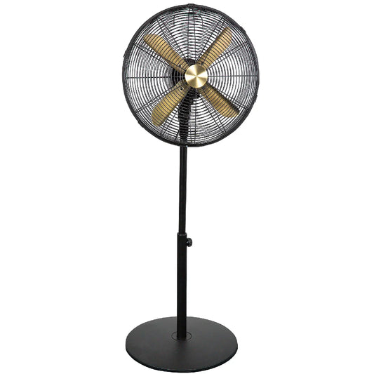 Russell Hobbs RHMPF1601BG 16” Metal Pedestal Fan in Brushed Gold & Black